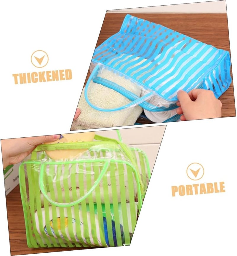3pcs PVC Travel Toiletry Bag for Women Waterproof Cosmetic Makeup Organizer Portable - Image 3